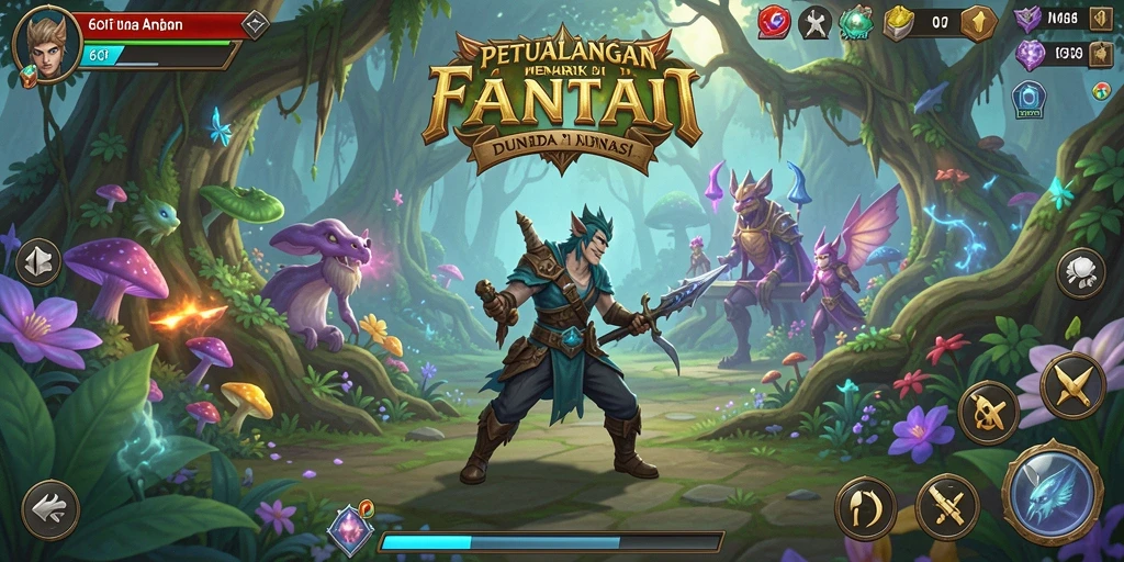Tangkapan layar menunjukkan gameplay seru di dunia petualangan.