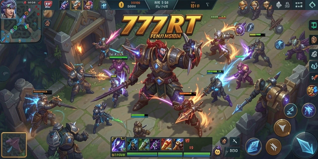 Gameplay seru di dunia 777RT dengan pertempuran epik.