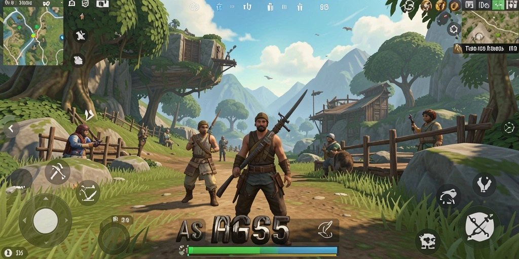 Tampilan gameplay Open World ASG55 yang mengesankan dan penuh petualangan.