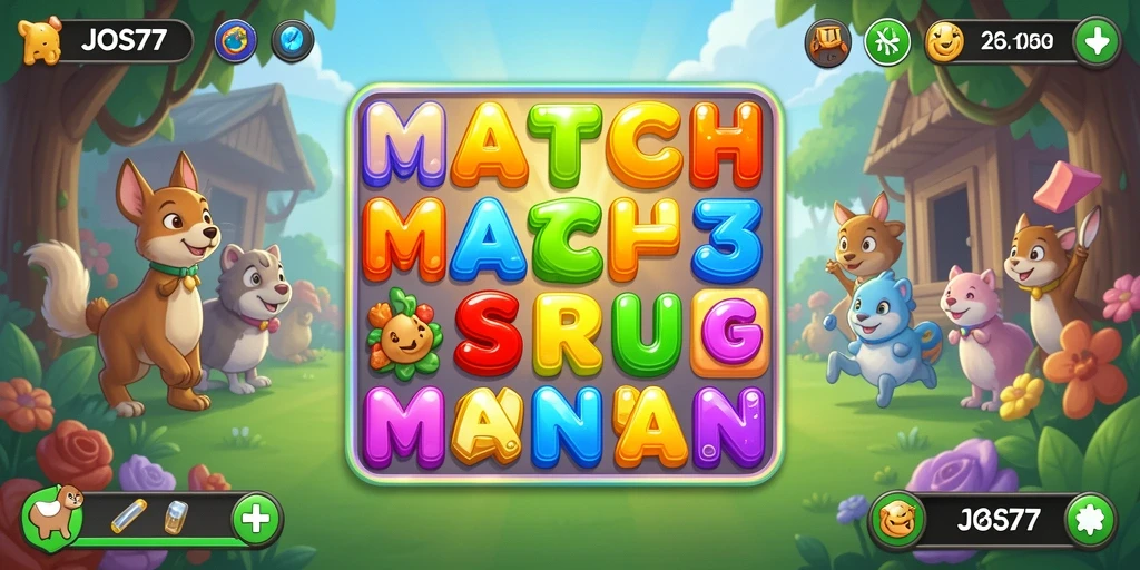 Tangkapan layar gameplay <strong>JOS77</strong> yang menunjukkan keseruan mencocokkan objek.