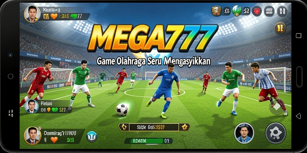 Screenshot gameplay MEGA777 menampilkan aksi olahraga yang dinamis dan mengasyikkan.