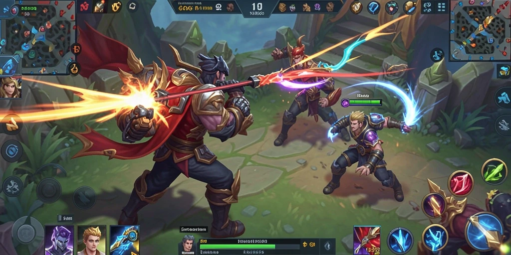 Tampilan gameplay seru dalam <strong>MPO666</strong> saat pertarungan intens terjadi.