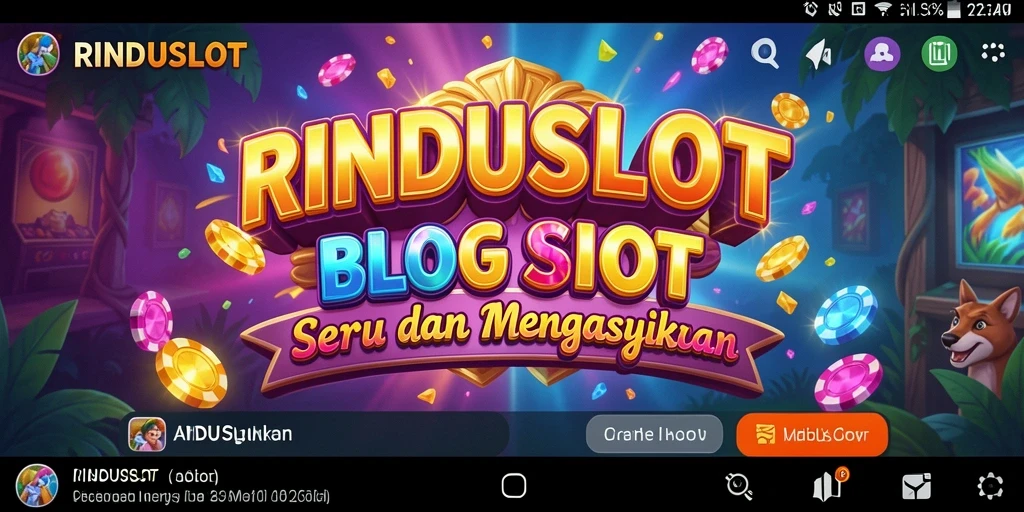 Screenshot RINDUSLOT menampilkan aksi seru permainan slot yang penuh warna.