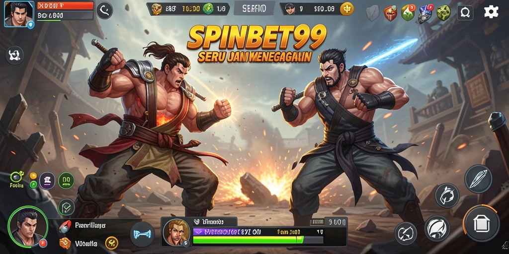 Screenshot SPINBET99 menampilkan aksi bertarung yang mendebarkan.
