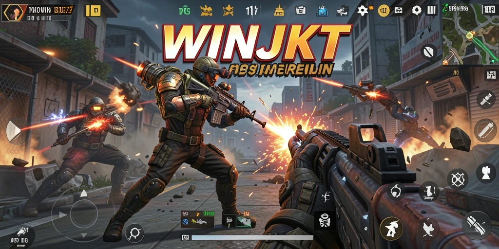 Screenshot dari gameplay mendebarkan WINJKT dengan efek visual luar biasa.